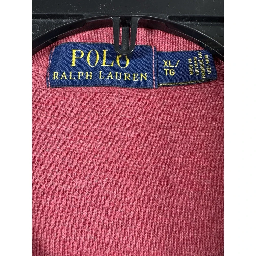 Polo Ralph Lauren Long Sleeve Polo Shirt Mens XL Red 100% Cotton